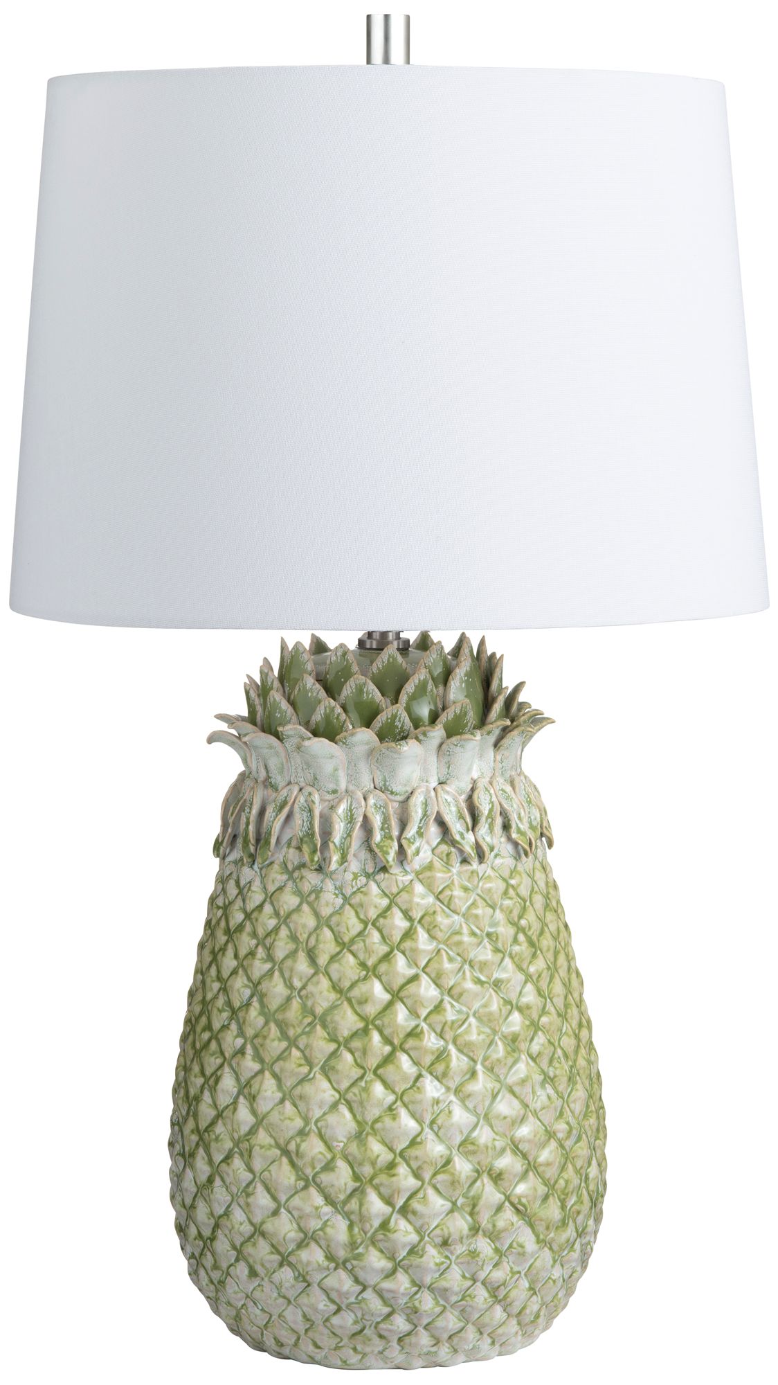 Thumbnail2 of 29.75"H Green Glazed Pineapple Lamp with more views