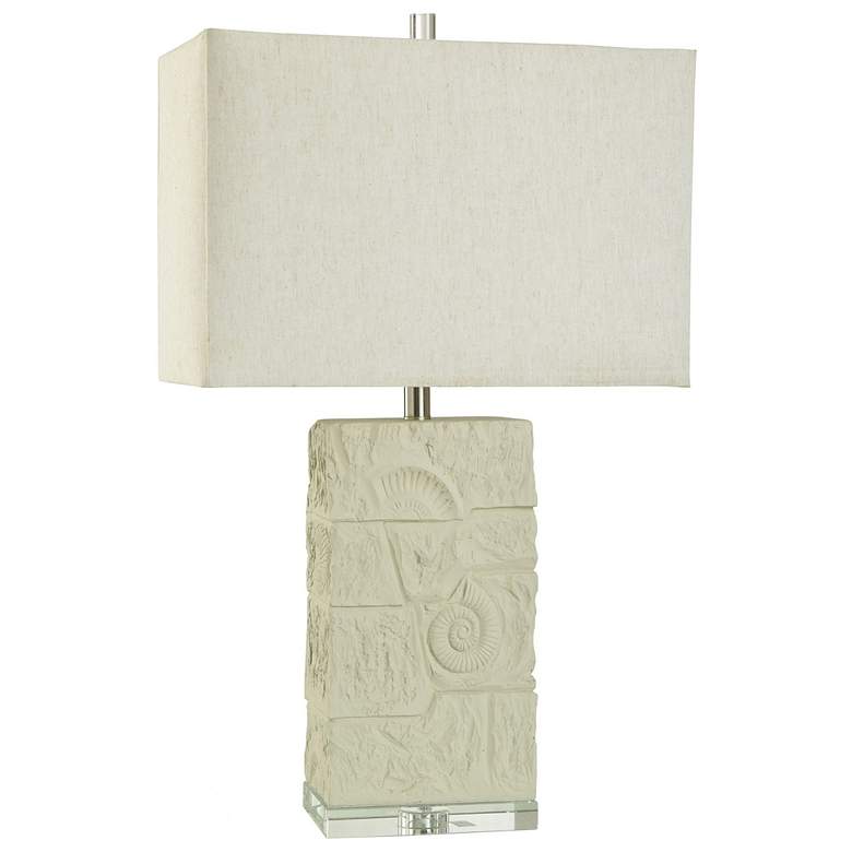 Image 1 29.75" High Fossilized Seashell Stone Coastal Table Lamp
