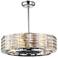 29 1/2" Savoy House Taurus Chrome LED Modern Fandelier with Remote