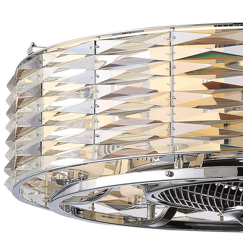 Image 4 29 1/2" Savoy House Taurus Chrome LED Modern Fandelier with Remote more views