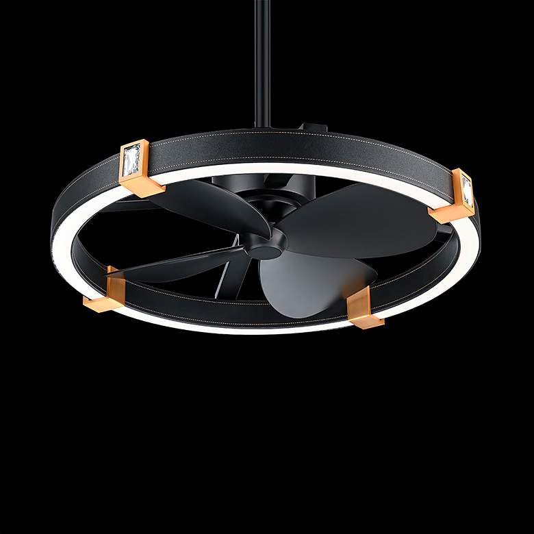 Image 4 29" Schonbek-Beyond Atomic Black Aged Brass LED Smart Crystal Fandelie more views
