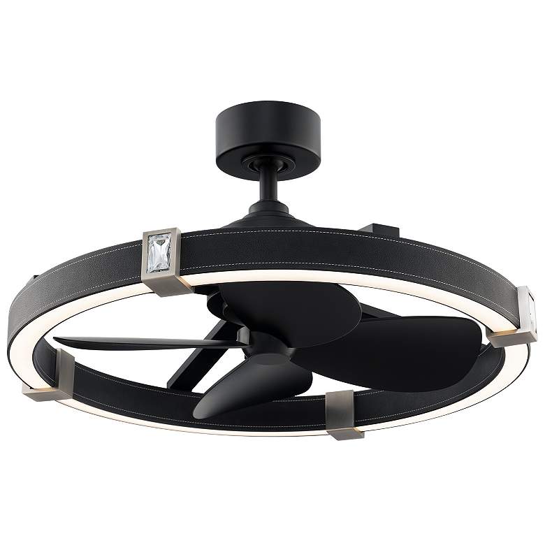 Image 1 29" Schonbek-Beyond Atomic Black Brushed Nickel LED Smart Crystal Fand