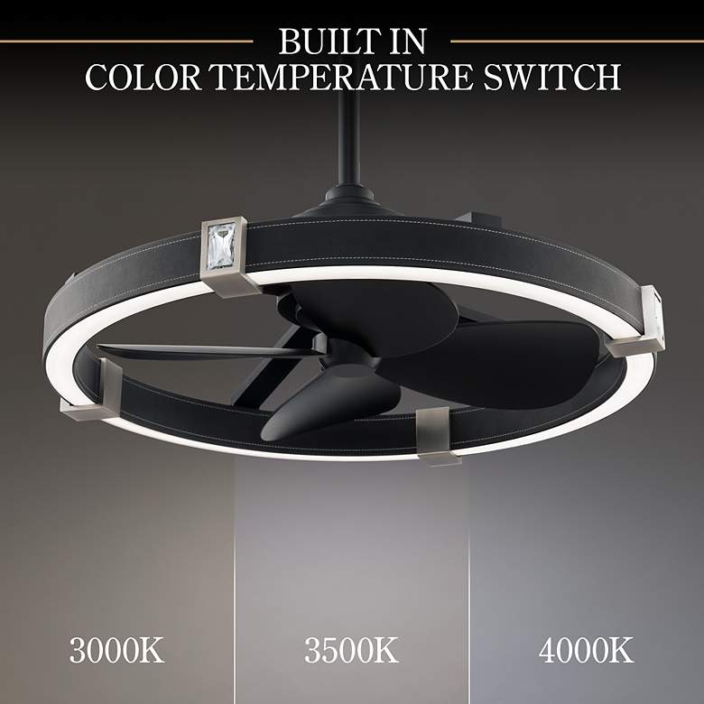 Image 3 29" Schonbek-Beyond Atomic Black Brushed Nickel LED Smart Crystal Fand more views
