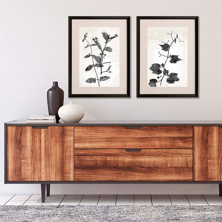 Image 1 Garden Vines II 32" High 2-Piece Giclee Framed Wall Art Set in scene