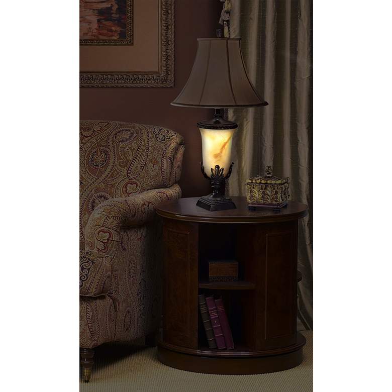 Image 5 Kathy Ireland Garden Blossom 36 1/2" Classic Night Light Table Lamp in scene