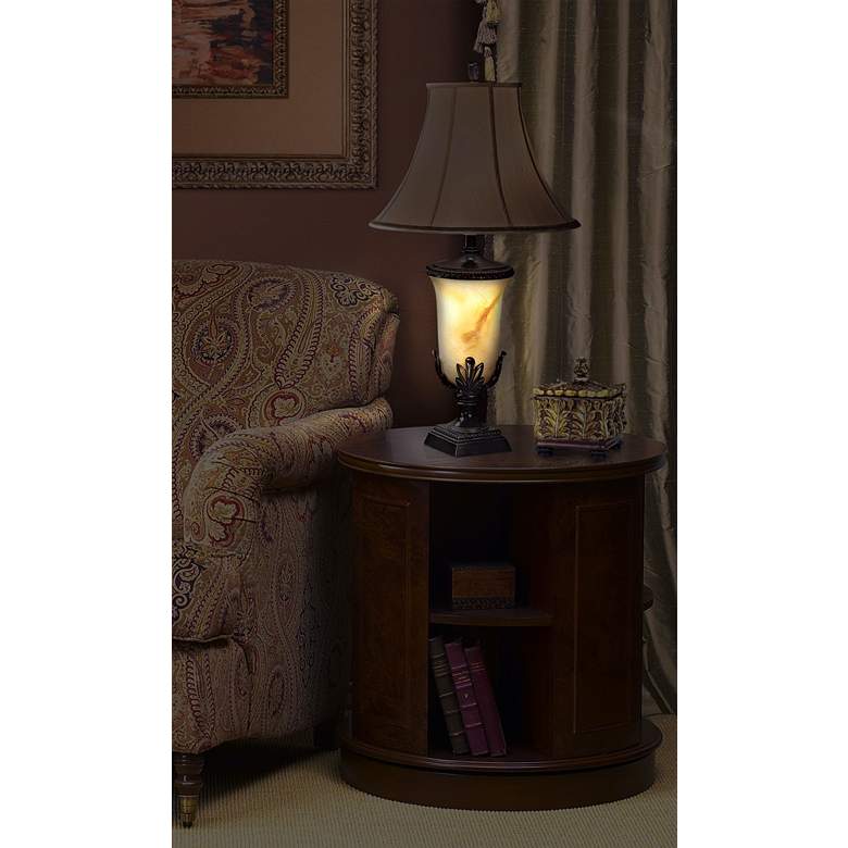 Image 5 Kathy Ireland Garden Blossom Night Light Table Lamp in scene