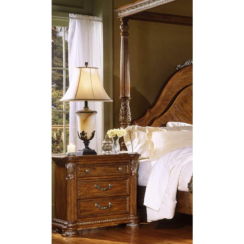 Image 6 Kathy Ireland Garden Blossom 36 1/2" Classic Night Light Table Lamp in scene