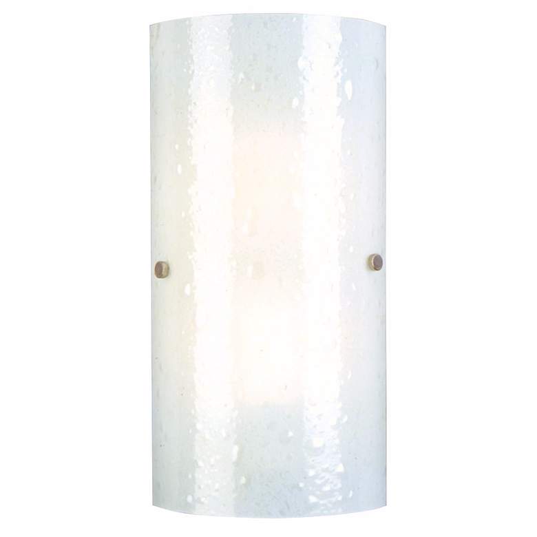 Image 1 29676 - White Art Glass Polished Steel Wall Sconce