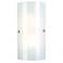 29676 - White Art Glass Polished Steel Wall Sconce