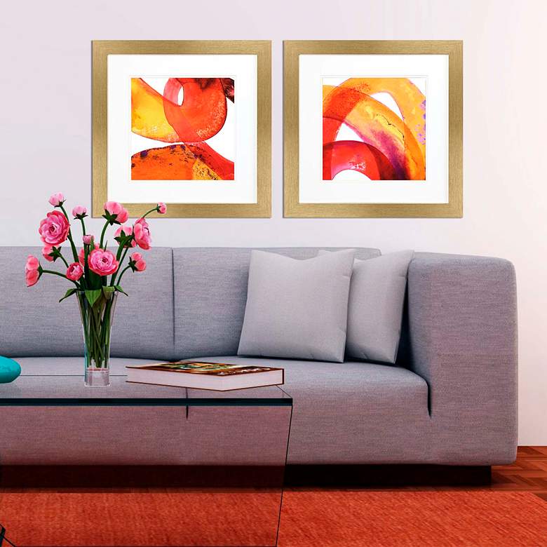 Image 1 Experiment 24 inch Square 2-Piece Giclee Framed Wall Art Set in scene