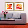 Experiment 24" Square 2-Piece Giclee Framed Wall Art Set in scene