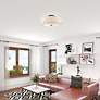 1_Monroe 30" Wide English Bronze Drum Ceiling Light in scene