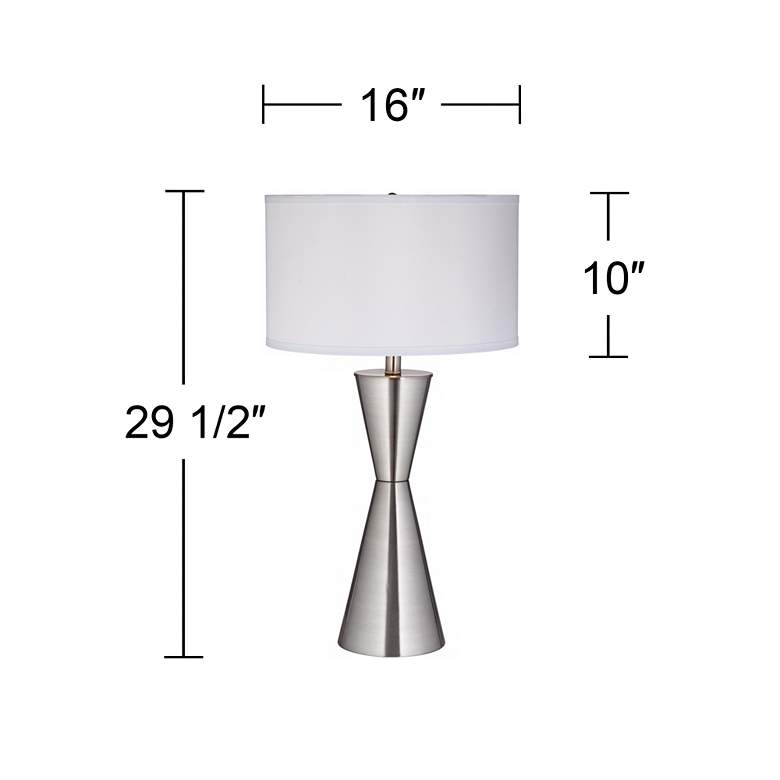 Image 7 2D401 - Brushed Steel Table Lamp more views