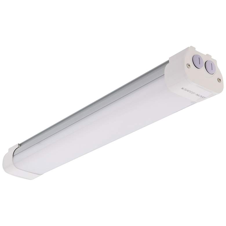 Image 1 2Ft 20 Watt LED Tri-Proof Linear Fixture with Integrated Microwave Sensor