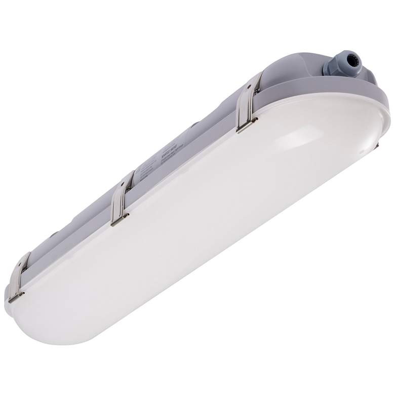 Image 1 2Ft 20 Watt Vapor Proof Linear Fixture CCT Selectable IP65 and IK08 Rated
