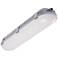 2Ft 20 Watt Vapor Proof Linear Fixture CCT Selectable IP65 and IK08 Rated