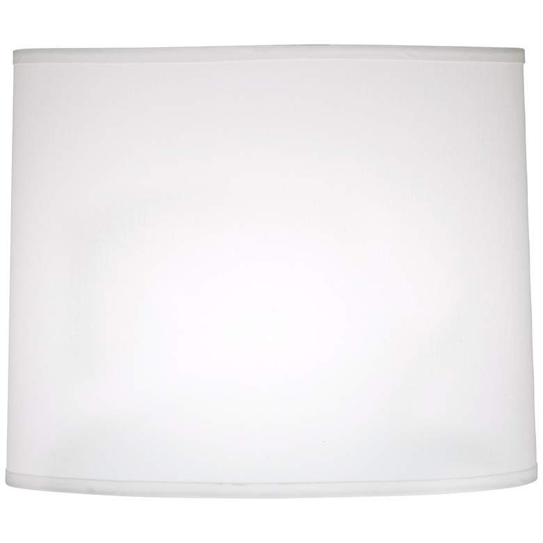 Image 1 2K230 - White Linen Drum Lamp Shade