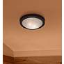 Possini Euro 16" Wide Bronze and Glass Bowl Ceiling Light in scene