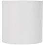 2R049 - White Linen Drum Lamp Shade