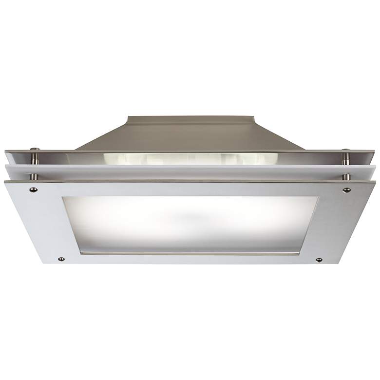 Image 1 2R122 - Frosted White Acrylic Brushed Nickel Ceiling Light