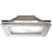 2R122 - Frosted White Acrylic Brushed Nickel Ceiling Light