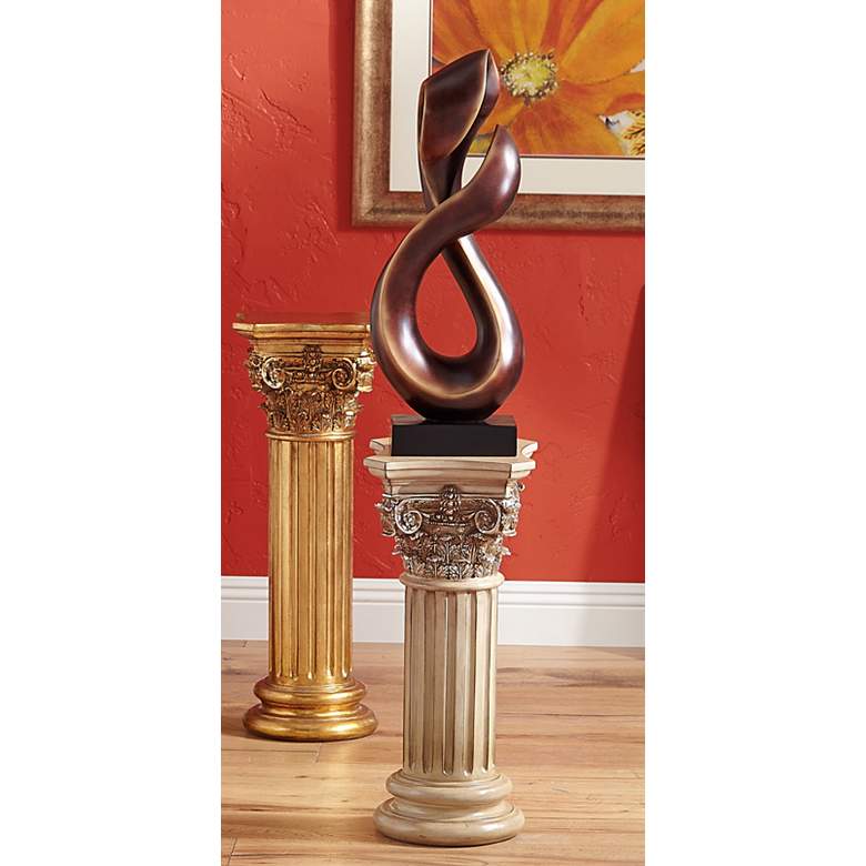 Image 1 Open Infinity 25" High Gold Sculpture in scene