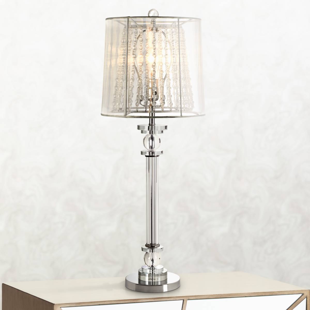 Clear, Silver, Table Lamps | Lamps Plus