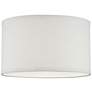2V708 - White Linen Drum Lamp Shade