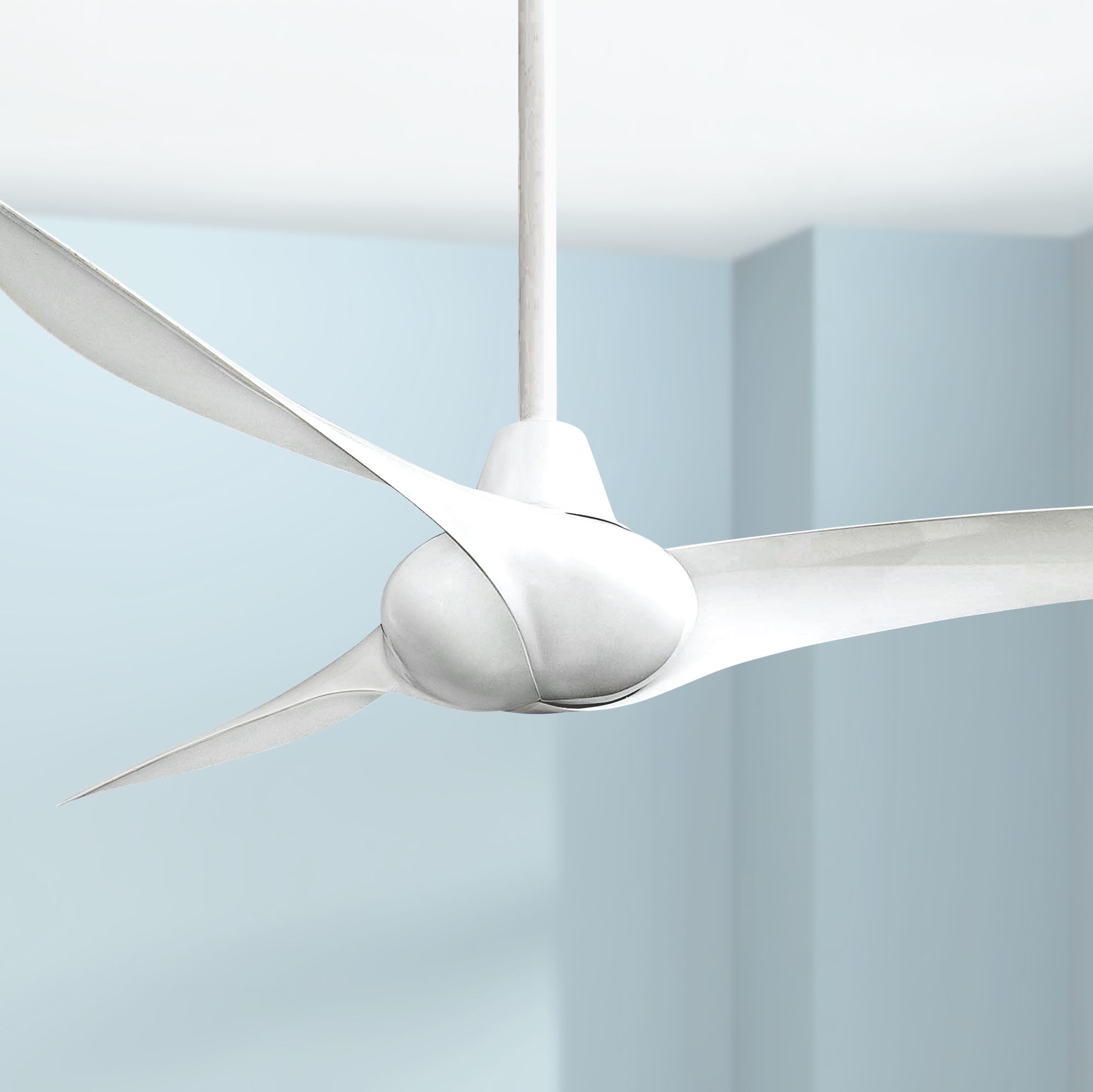 White Contemporary Ceiling Fan Without Light Kit Ceiling Fans   2x916cropped 