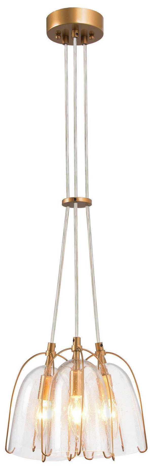 Image 2 3 10.5"W Bell Dark Gold  Pendant Lights