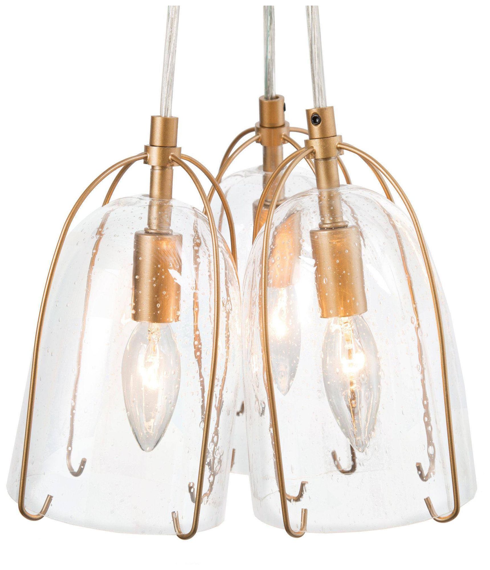 Image 5 3 10.5"W Bell Dark Gold  Pendant Lights more views