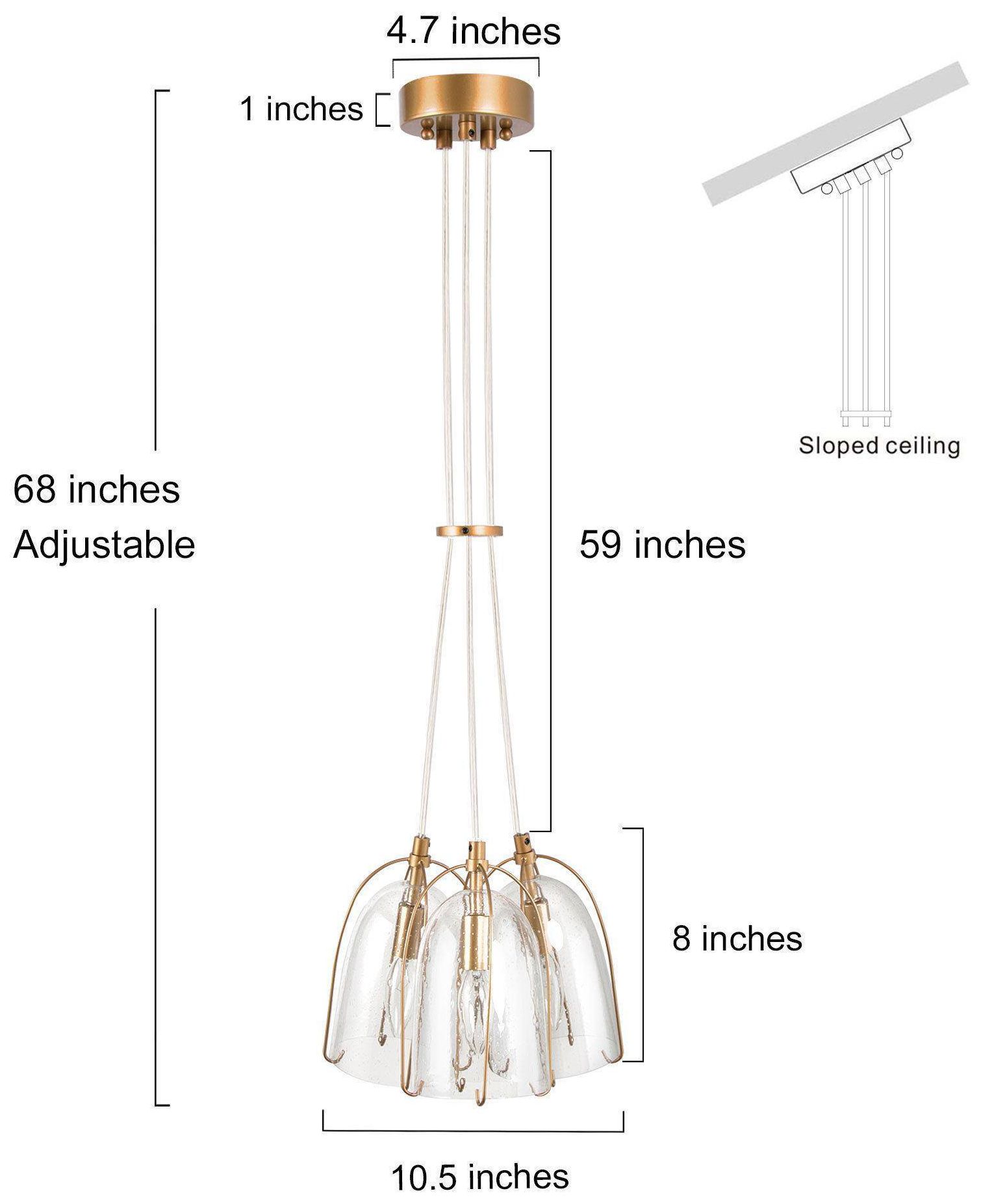 Image 6 3 10.5"W Bell Dark Gold  Pendant Lights more views