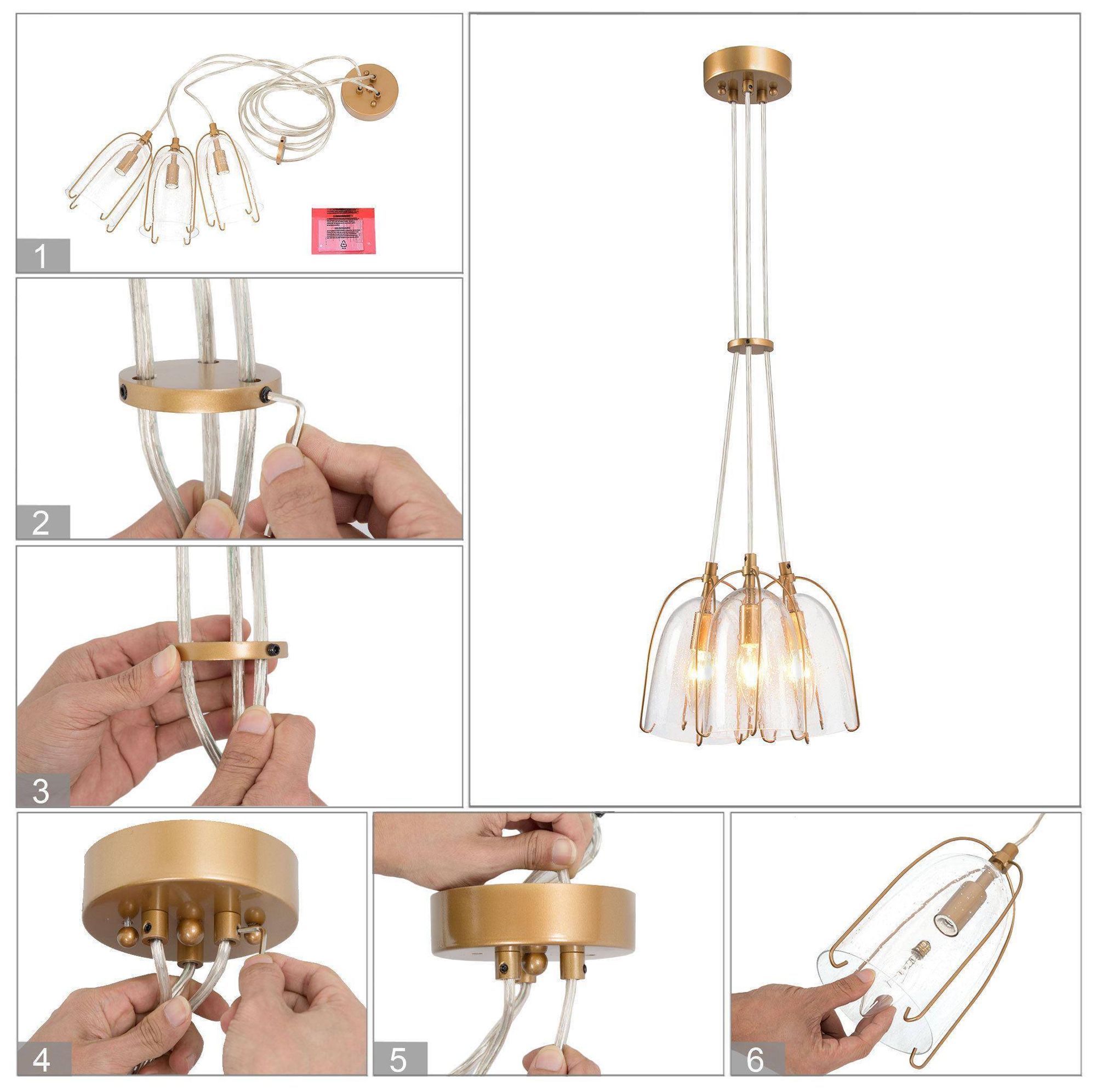 Image 7 3 10.5"W Bell Dark Gold  Pendant Lights more views