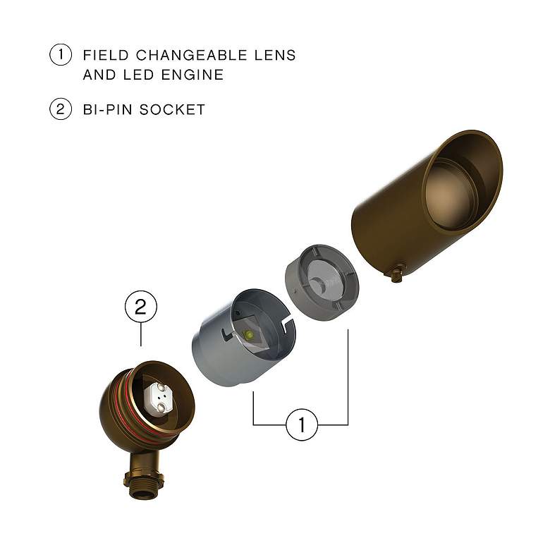 Image 6 3 1/4" High Bronze 4W Spot Light by Hinkley Lighting more views