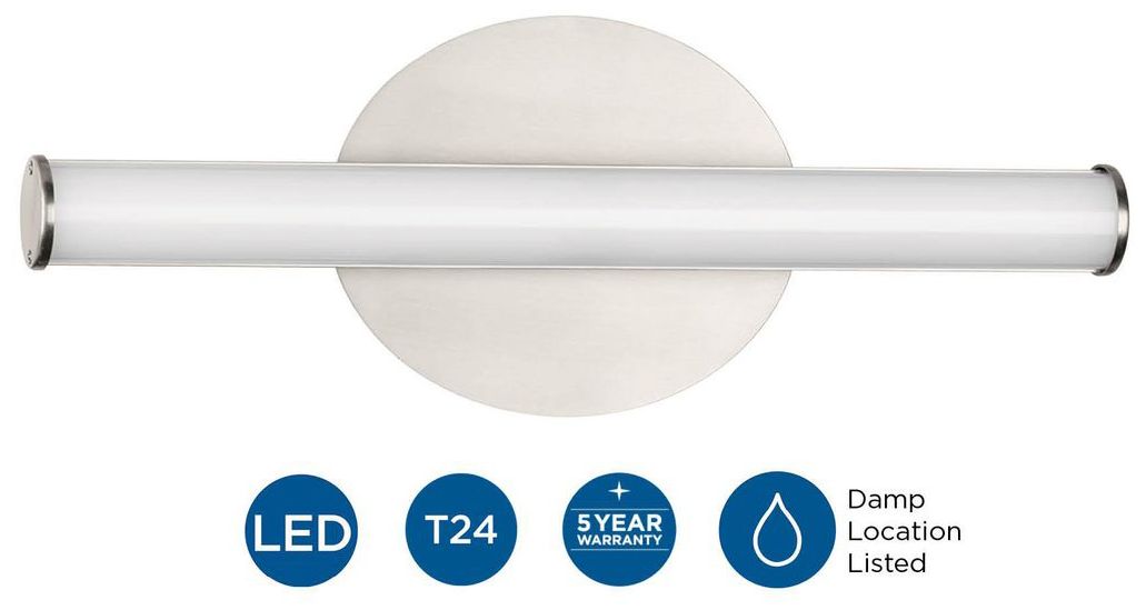 3 Collection 16 in. Small Modern 3CCT Integrated LED Linear Vanity Light