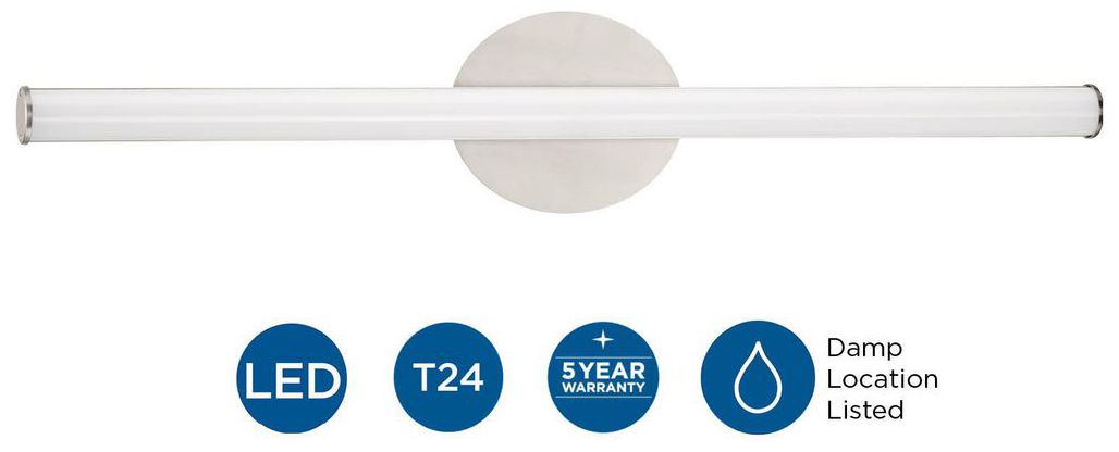 3 Collection 32 in. Large Modern 3CCT Integrated LED Linear Vanity Light