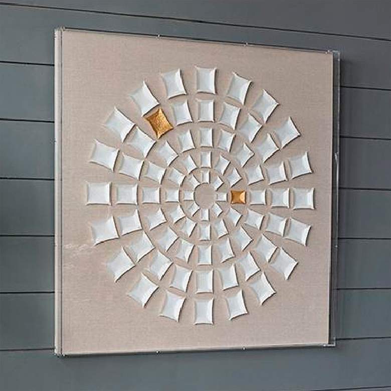 Image 1 3-D Rectangles Forming Circle Wall D&#195;&#169;cor