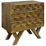 3 DRAWER CHEST MADE OF SOLID MANGO WOOD IN HONEY STAIN FINISH