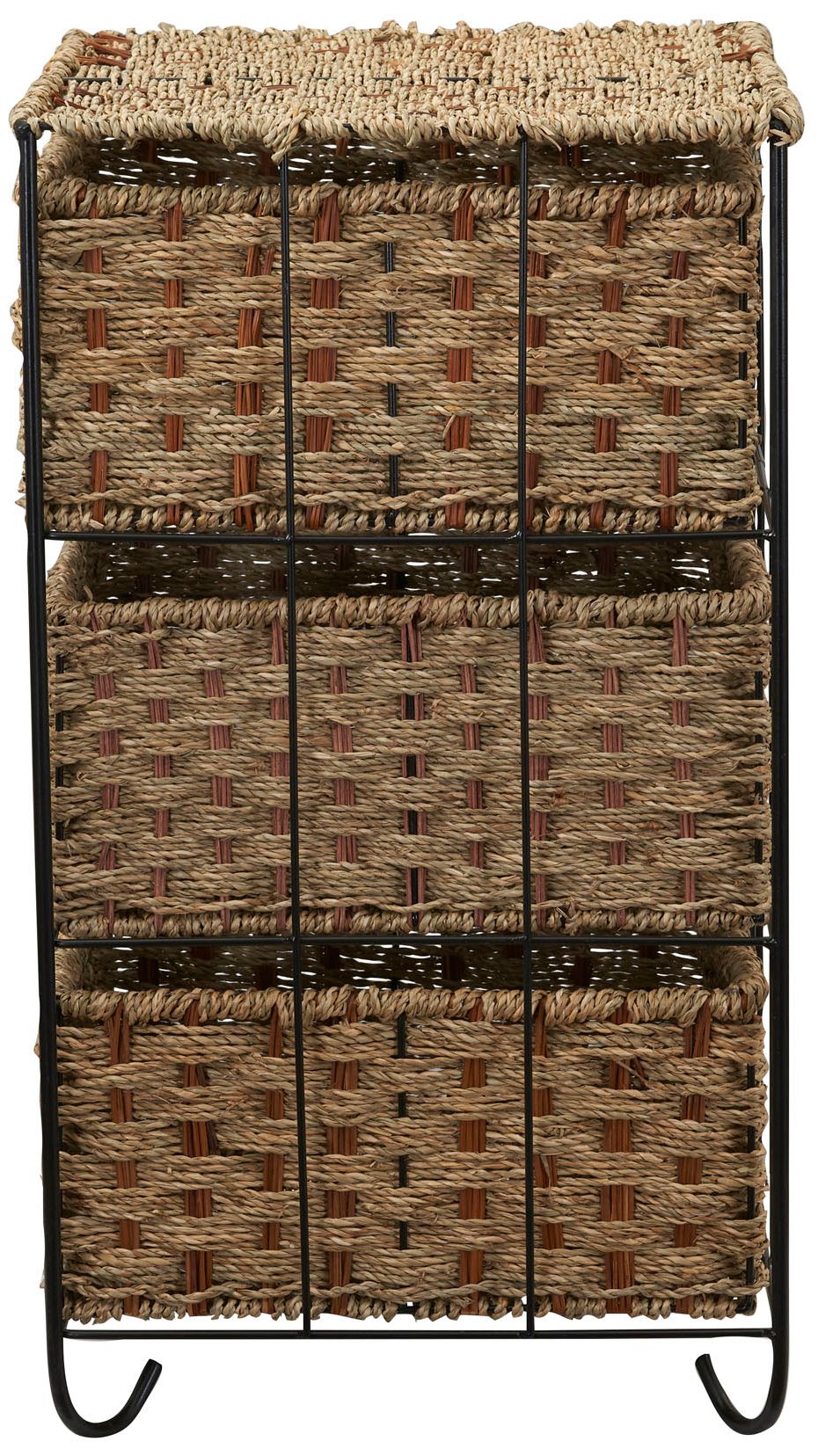 Image 6 3 Drawer Wicker Storage Unit, Handwoven Seagrass, Natural more views