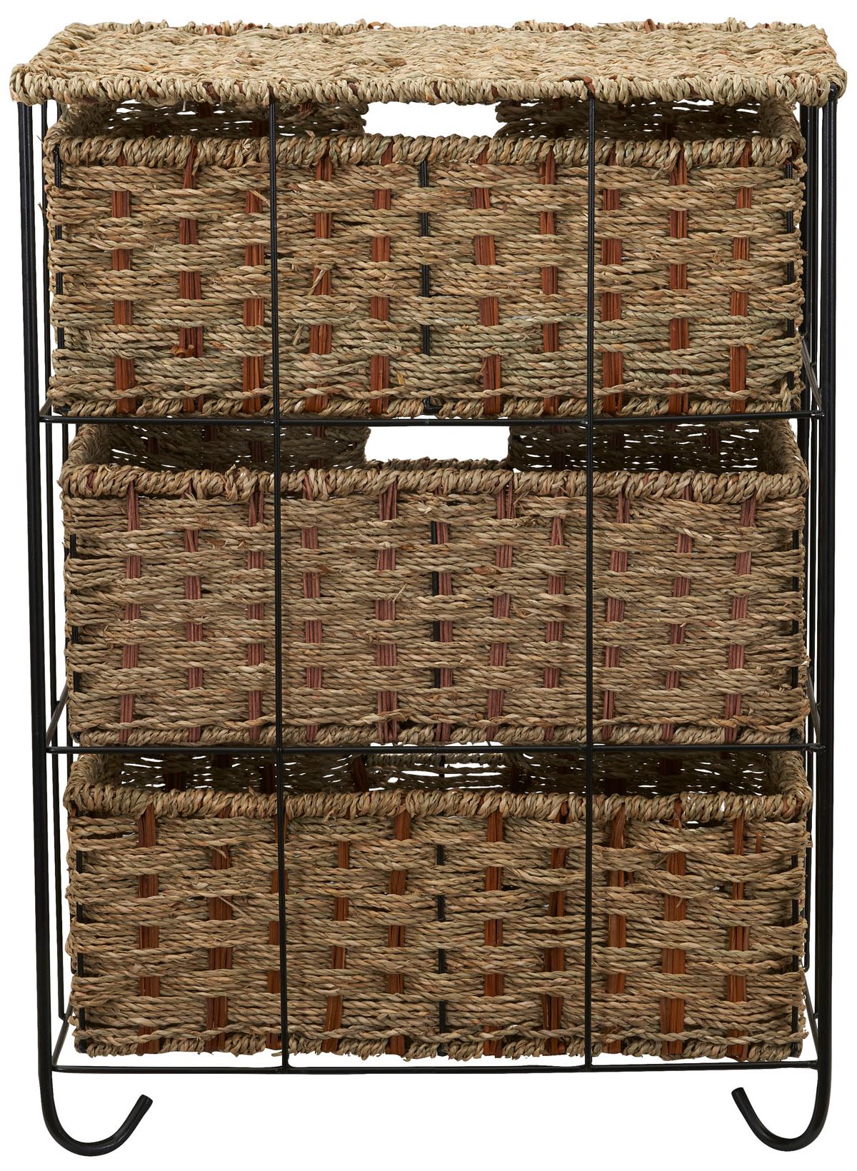 Image 7 3 Drawer Wicker Storage Unit, Handwoven Seagrass, Natural more views