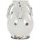 3-Handled White Finish 14" High Rustic Ceramic Vase