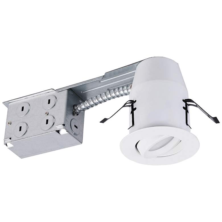 Image 1 3" Gimbal Swivel 6 Watt LED Remodel Complete Recessed Kit