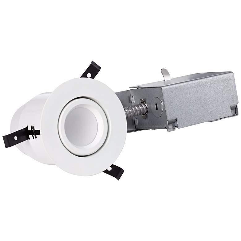 Image 6 3 inch Gimbal Swivel 6 Watt LED Remodel Complete Recessed Kit more views