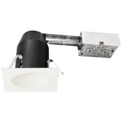 3&quot; White 750 Lumen LED Remodel Square Reflector Recessed Kit