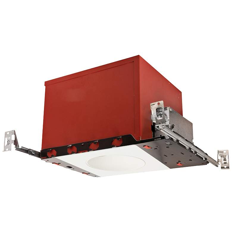 Image 1 3" White 750lm LED Fire-Rated Square Reflector Recessed Kit