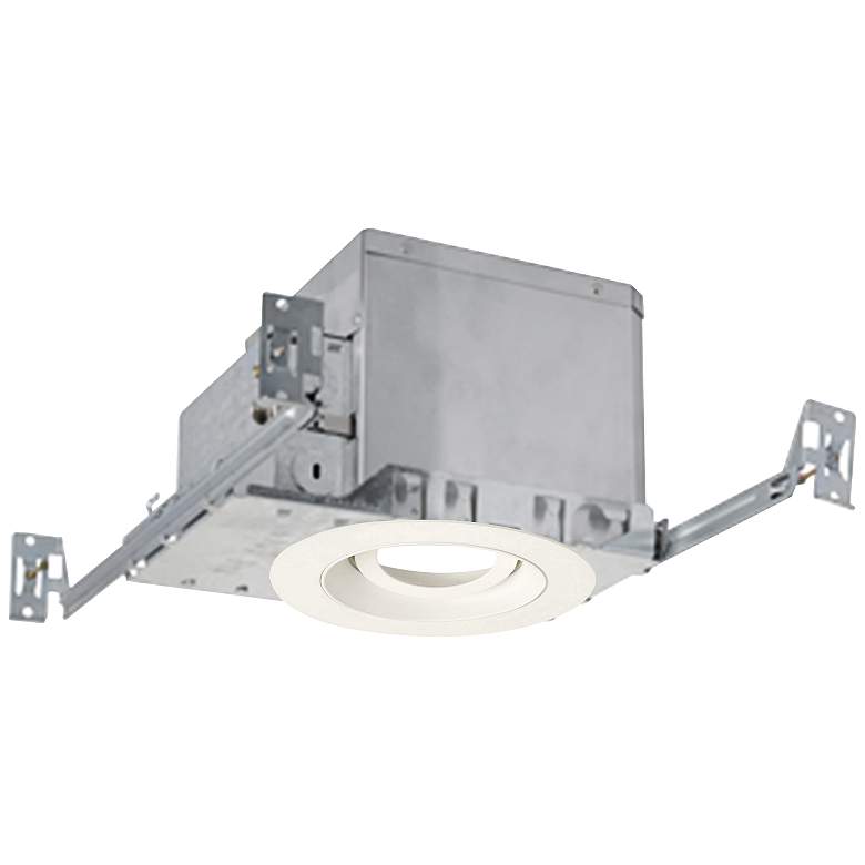 Image 1 3" White 950 Lumen LED Adjustable Round Gimbal Recessed Kit