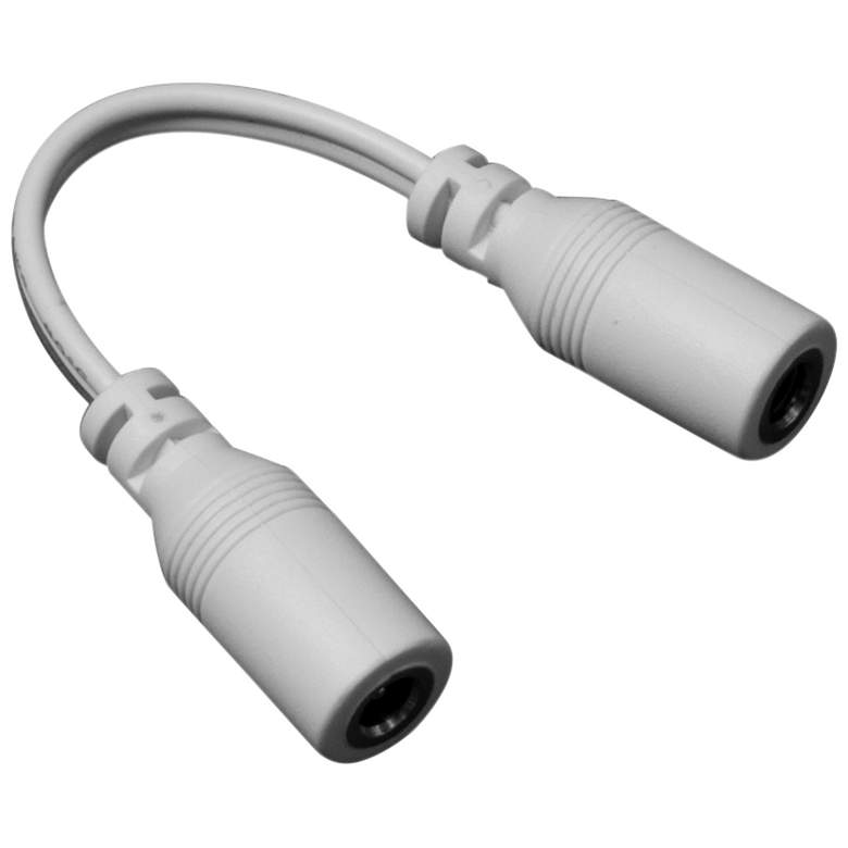 Image 1 3 inch White Female to Female Cable Connector