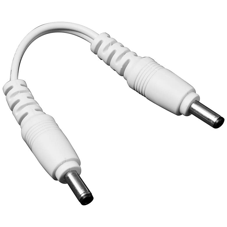 Image 1 3 inch White Male to Male Cable Connector