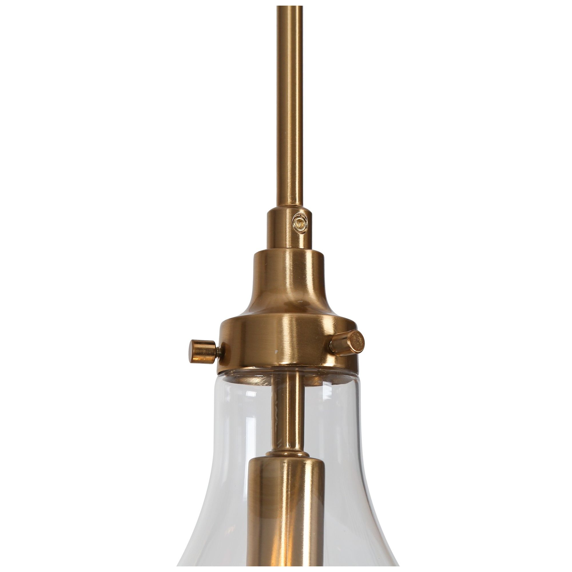 Image 3 3-Light 12.2"W Cluster Black and Imitation Electroplated Copper Chandeliers more views