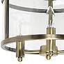 4_3-Light 13" Glass and Metallic Accented Semi-Flush Mount, Antique Bras more views